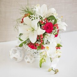 ROSE ORCHID WEDDING CENTREPIECE